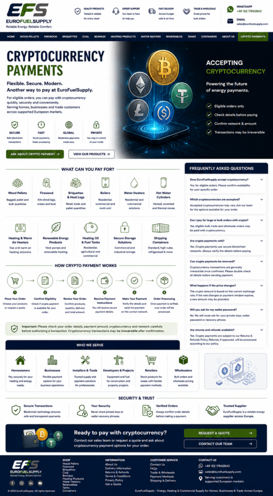 Cryptocurrency Payments Europe