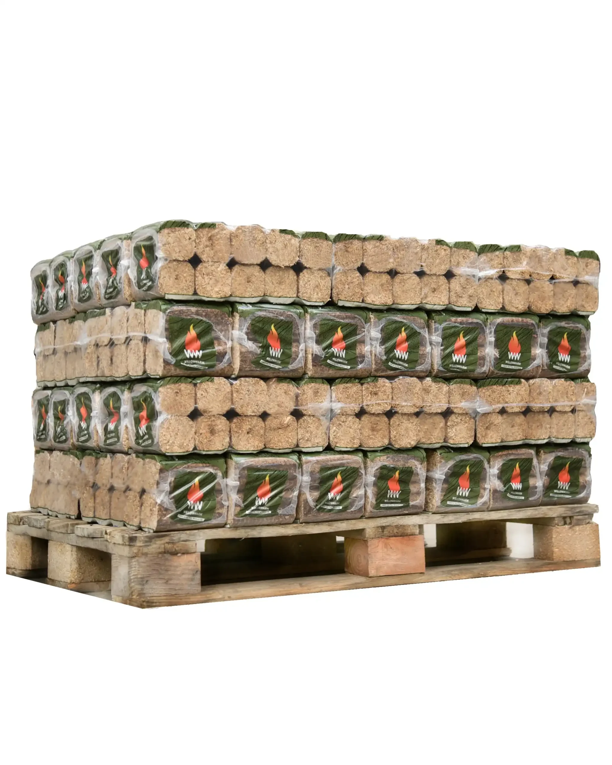 Briquettes in the UK Willow Warm Briquettes Briquettes in the UK Willow Warm Briquettes BROWN and green badge