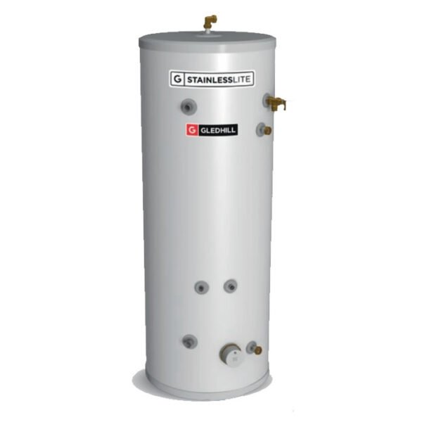 Gledhill StainlessLite Plus Slimline Heat Pump Indirect Cylinder for Efficient Hot Water Storage