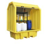 Lockable Bunded Pallet with Shelving