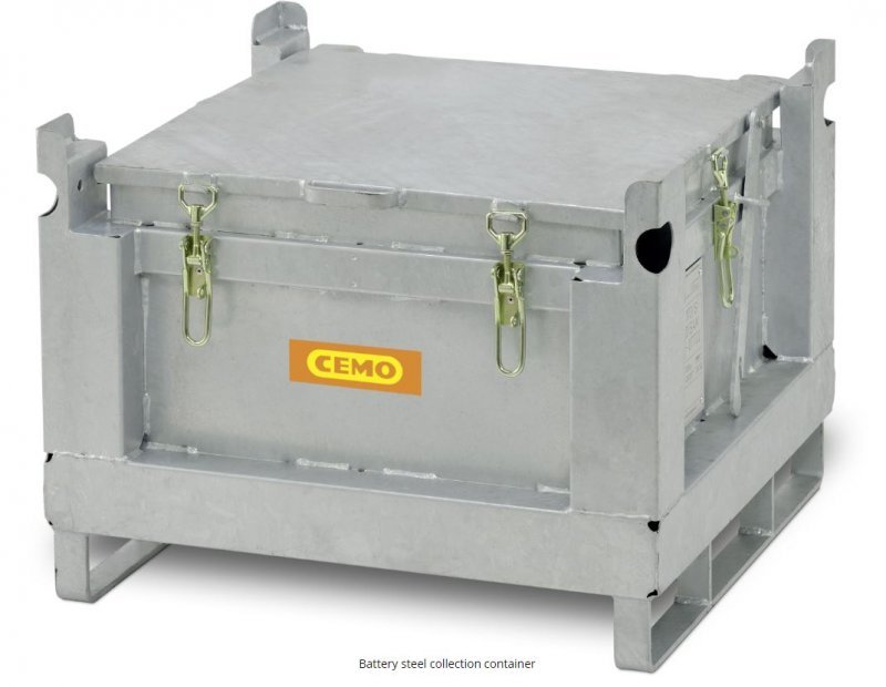 Steel Battery Collection Container