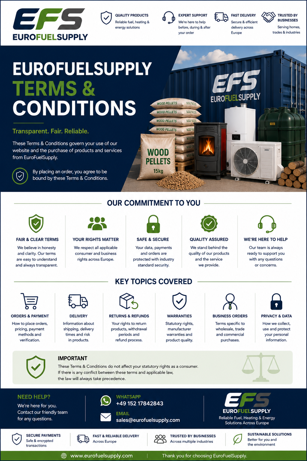 EuroFuelSupply Terms and Conditions